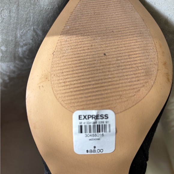 Express Faux Suede Rhinestone Ankle Boots, Size 9 - Picture 7 of 9